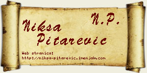Nikša Pitarević vizit kartica